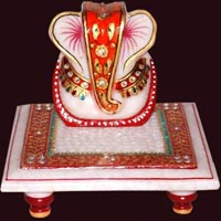 Manufacturers Exporters and Wholesale Suppliers of Marble Ganpati Chowki Jaipur Rajasthan